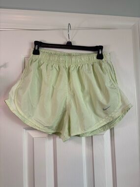 Nike Women's Pale Lime Athletic Running Shorts